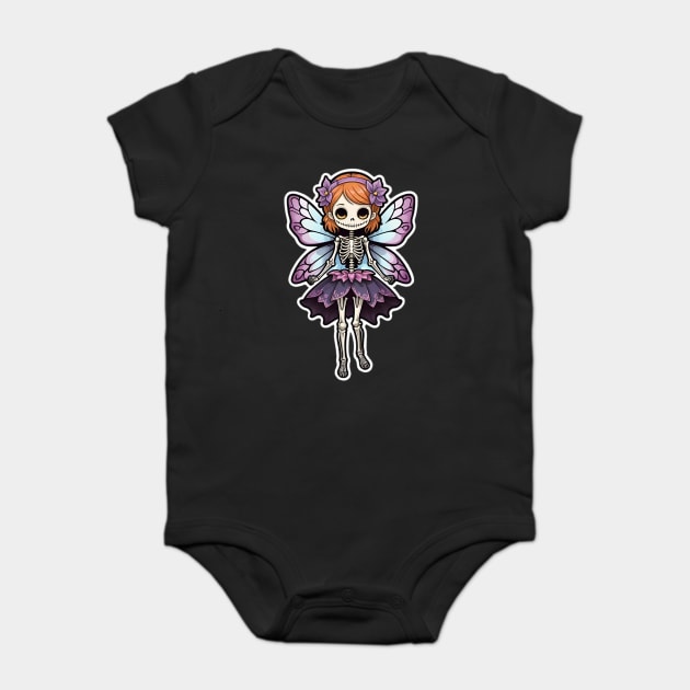 Skeleton Fairy 1 Baby Bodysuit by Grave Digs